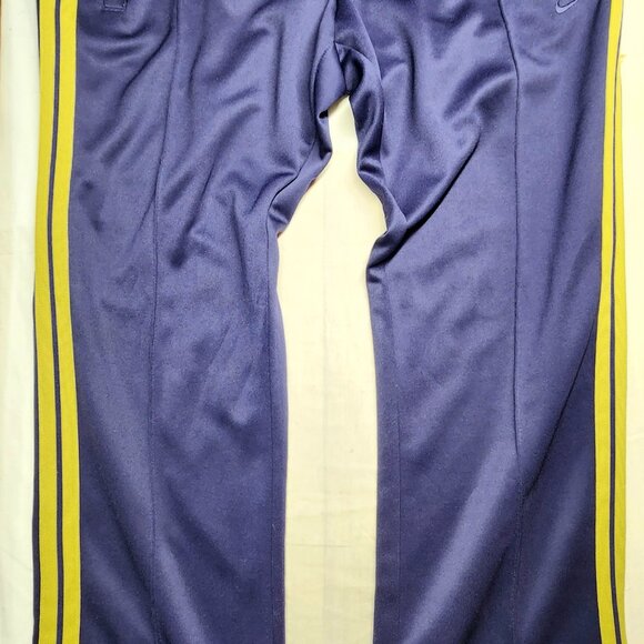 VTG Nike The Athletic Dept.  Warm Up Pants Dark Blue w/ Yellow Stripes Size XL - Picture 4 of 11